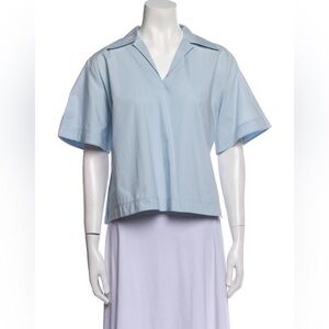 Acne Light Blue V-Neck Blouse